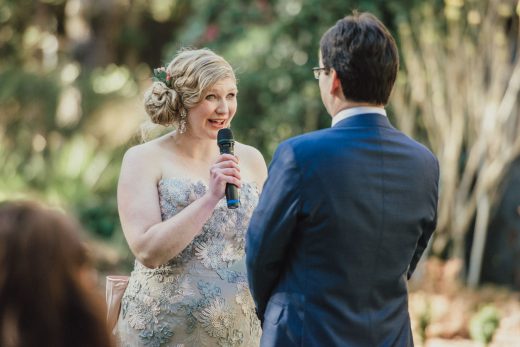 Bride making vows to groom - Andrea Calodolce Marriage Celebrant Sydney - Photo by Shirin Town