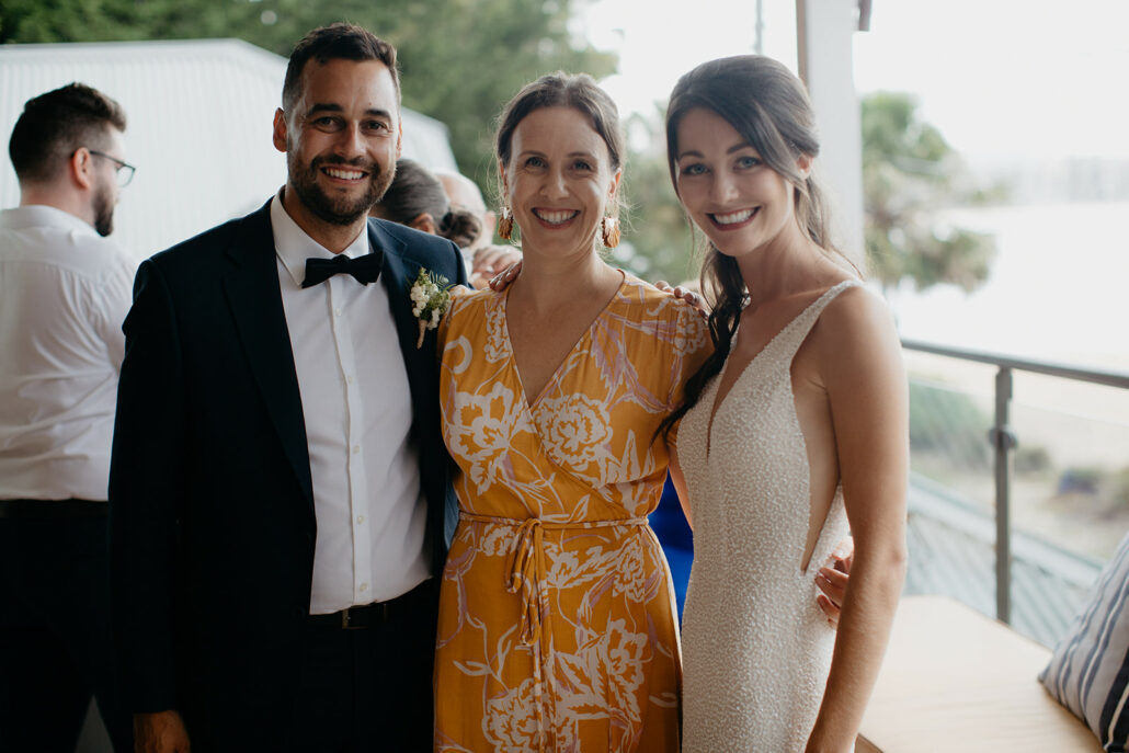 Sydney Marriage Celebrant Andrea Calodolce with newlywed couple